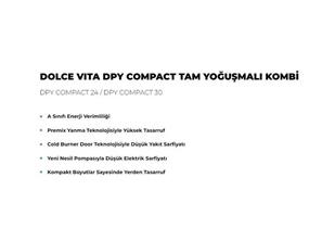 DOLCE VITA DPY COMPACT 24-F Premix Yogusmali Kombi BAYMAK Servis & Garanti